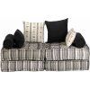 2místný modulární pouf textil [244985] (Barva Patchwork)