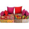 2místný modulární pouf textil [244985] (Barva Patchwork)
