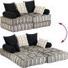 2místný modulární pouf textil [244985] (Barva Patchwork)