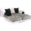 2místný modulární pouf textil [244985] (Barva Patchwork)