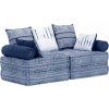2místný modulární pouf textil [244985] (Barva Patchwork)