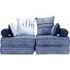 2místný modulární pouf textil [244985] (Barva Patchwork)