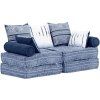 2místný modulární pouf textil [244985] (Barva Patchwork)