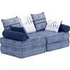 2místný modulární pouf textil [244985] (Barva Patchwork)