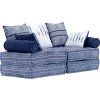 2místný modulární pouf textil [244985] (Barva Patchwork)