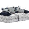 2místný modulární pouf textil [244985] (Barva Patchwork)