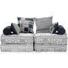 2místný modulární pouf textil [244985] (Barva Patchwork)