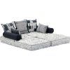 2místný modulární pouf textil [244985] (Barva Patchwork)