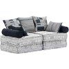2místný modulární pouf textil [244985] (Barva Patchwork)