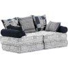 2místný modulární pouf textil [244985] (Barva Patchwork)