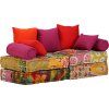 2místný modulární pouf textil [244985] (Barva Patchwork)