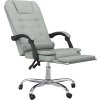 Masážní polohovací kancelářské křeslo samet [349664] (Barva Světle šedá)