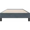 Postel Box Spring bez matrace 80x210 cm samet [3315802] (Barva Tmavě šedá)