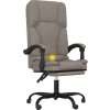 Masážní polohovací kancelářské křeslo textil [349675] (Barva Světle šedá)