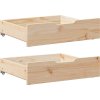 Zásuvky pod postel 2 ks 65 x 55 x 17 cm masivní borovice [850936] (Barva Bílá)