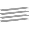 Nástěnné police 4 ks 100x20x1,5 cm kompozitní dřevo [805382] (Barva Šedá)
