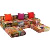 3místný modulární pouf textil [244983] (Barva Patchwork)