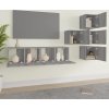 6dílný set TV skříněk dřevotříska [3120300] (Barva Šedá sonoma)