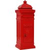 Sloupová poštovní schránka ve vintage stylu rezuvzdorná [43891] (Barva Červená)