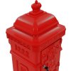 Sloupová poštovní schránka ve vintage stylu rezuvzdorná [43891] (Barva Červená)