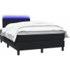 Box spring postel s matrací a LED 120x210 cm samet [3316683] (Barva Světle šedá)
