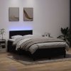 Box spring postel s matrací a LED 120x210 cm samet [3317071] (Barva Tmavě moddrá)