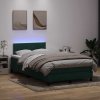 Box spring postel s matrací a LED 120x210 cm samet [3317071] (Barva Tmavě moddrá)