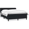 Box spring postel s matrací 160x220 cm samet [3317405] (Barva Černá)