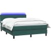 Box spring postel s matrací a LED 160x220 cm samet [3316744] (Barva Tmavě šedá)