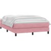 Box spring postel s matrací 140x210 cm samet [3315926] (Barva Růžová)
