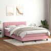Box spring postel s matrací 160x220 cm samet [3316456] (Barva Tmavě šedá)
