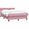 Box spring postel s matrací 160x220 cm samet [3316456] (Barva Tmavě šedá)