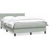 Box spring postel s matrací 160x220 cm samet [3316456] (Barva Tmavě šedá)