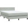 Box spring postel s matrací 160x220 cm samet [3316456] (Barva Tmavě šedá)