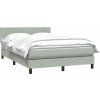 Box spring postel s matrací 160x220 cm samet [3316456] (Barva Tmavě šedá)