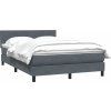 Box spring postel s matrací 160x220 cm samet [3316456] (Barva Tmavě šedá)