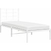 Kovový rám postele s čelem 80 x 200 cm [355601] (Barva Bílá)