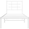 Kovový rám postele s čelem 80 x 200 cm [355601] (Barva Bílá)