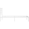 Kovový rám postele s čelem 80 x 200 cm [355601] (Barva Bílá)