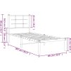Kovový rám postele s čelem 80 x 200 cm [355601] (Barva Bílá)