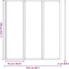 Vanová zástěna 141 x 132 cm 3 skládací panely [140785] (Barva Bílá)