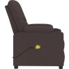 Masážní křeslo textil [339117] (Barva Tmavě hnědá)
