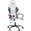 Masážní herní židle umělá kůže [345543] (Barva Bílá a černá)