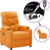 Elektrické masážní křeslo textil [3098838] (Barva Žlutá)