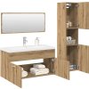 4dílná koupelnová sestava kompozitní dřevo [3328916] (Barva dub artisan)