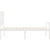 Postel s čelem pro seniory Single masivní dřevo [3195382] (Barva Bílá)