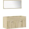 4dílný set koupelnového nábytku kompozitní dřevo [3324991] (Barva dub sonoma)