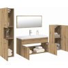 5dílná koupelnová sestava kompozitní dřevo [3328914] (Barva dub artisan)