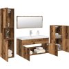 5dílná koupelnová sestava kompozitní dřevo [3328914] (Barva dub artisan)