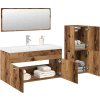 4dílná koupelnová sestava kompozitní dřevo [3328918] (Barva dub artisan)